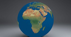 3d 16k earth globe model