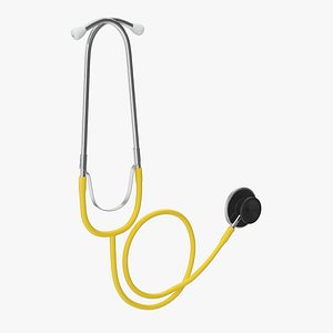 stethoscope 1 yellow 3D