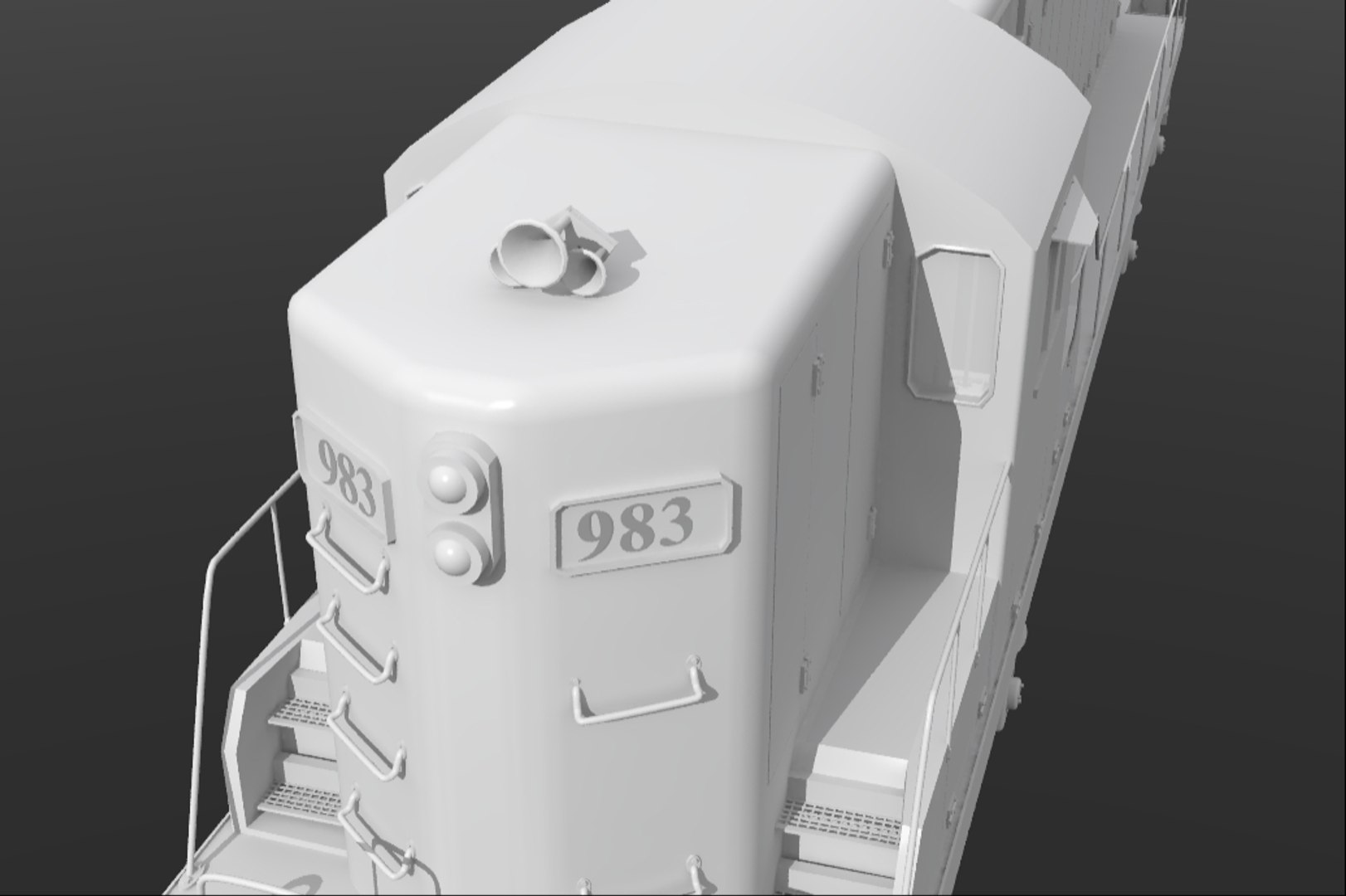 Train Gp9 Locomotive 3d Model