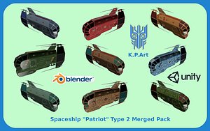 space ship patriot type 3D model