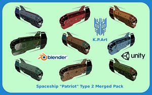 Spaceship Patriot Type 2 Merged Pack