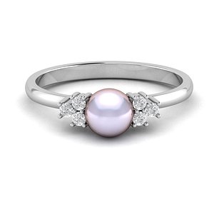 fashion ring pearl 3D model