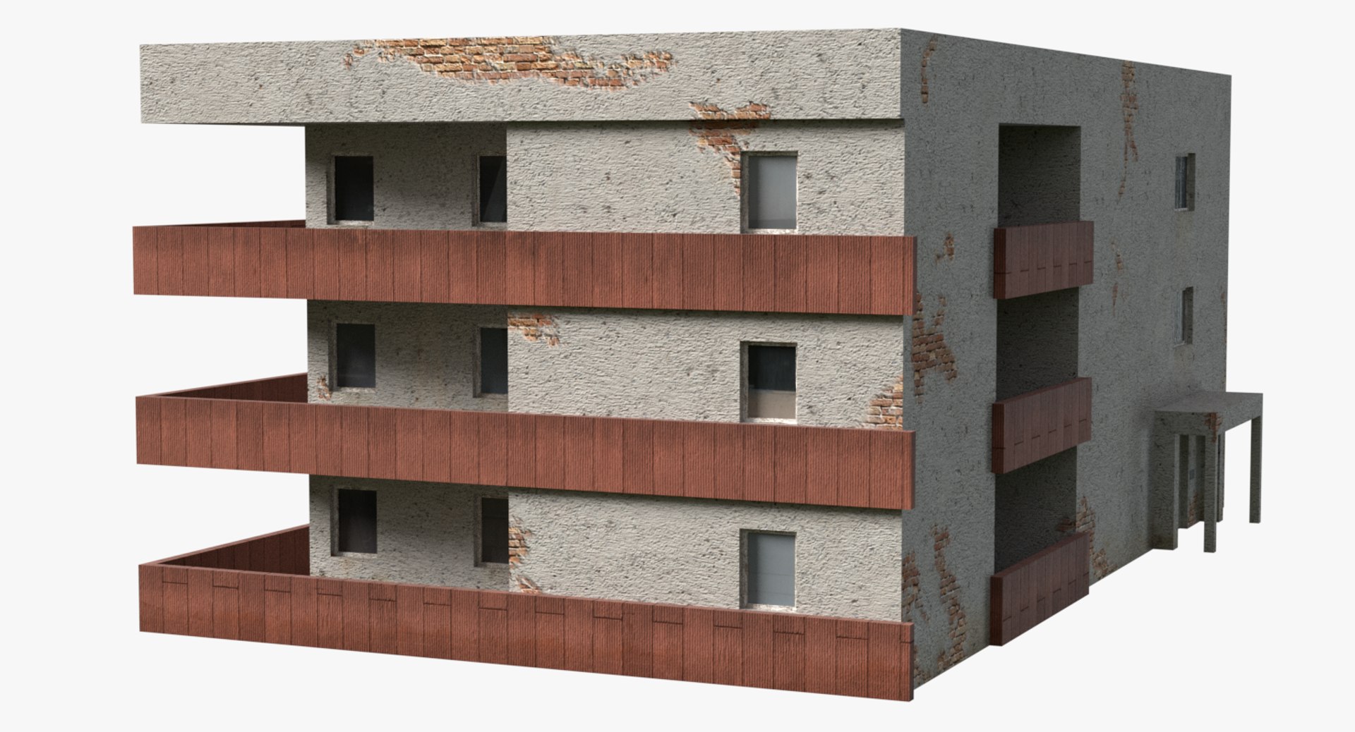 Units Building Exterior 3d Obj