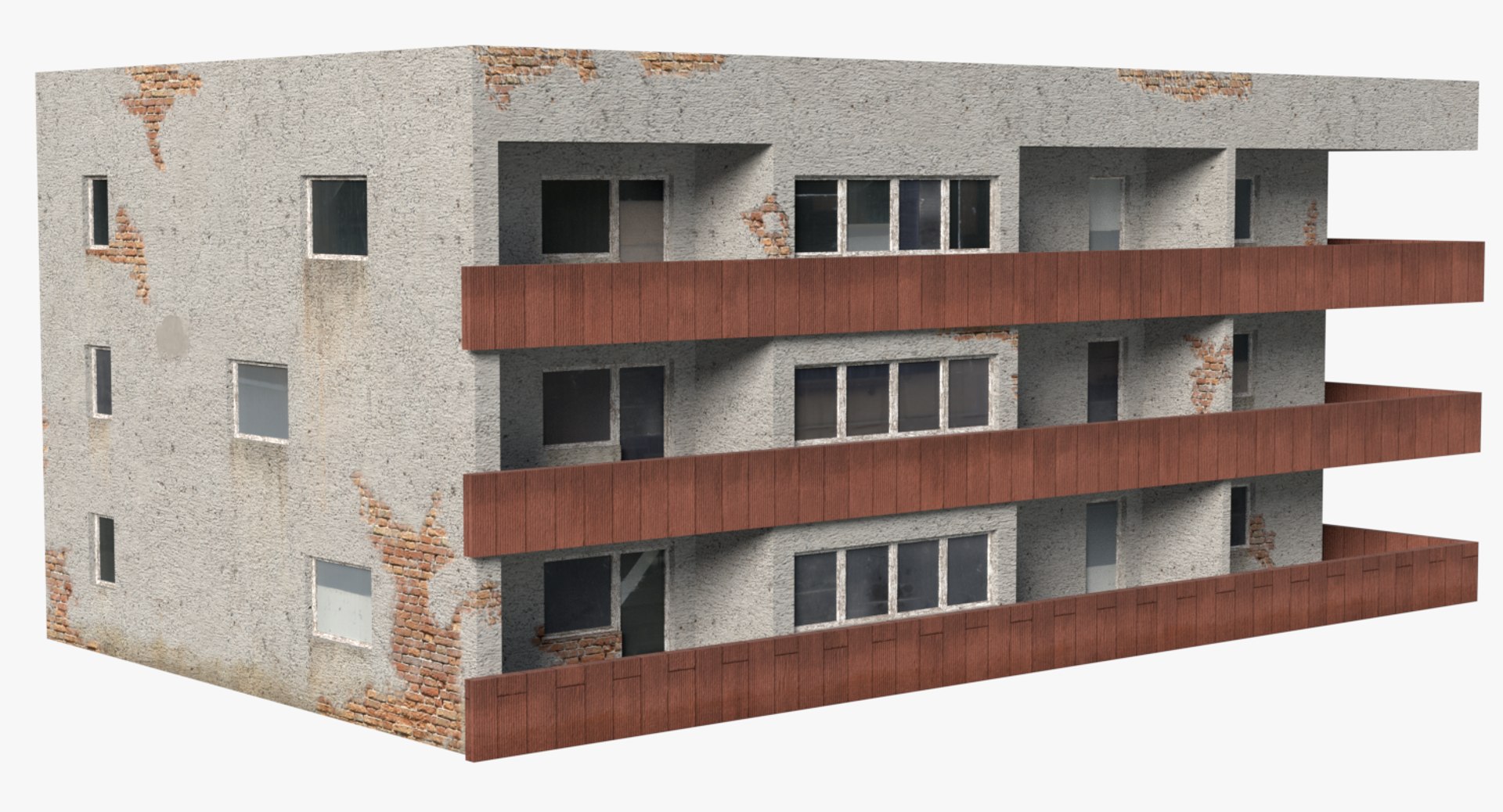 Units Building Exterior 3d Obj