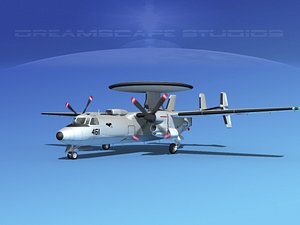 3d grumman e-2c hawkeye