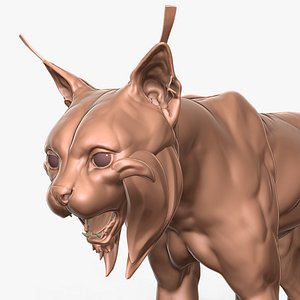 Iberian Lynx Primary Forms Zbrush Sculpt 3D model