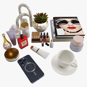 Decorative set 02 for Dressing Table 3D model