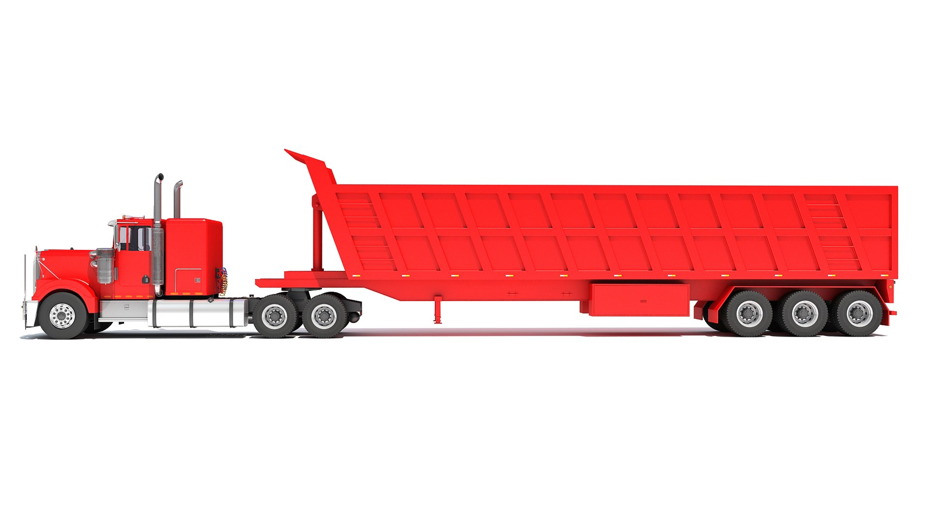 Truck With Tipper Trailer 3D - TurboSquid 1827895