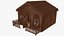 wood cabin house 3D model