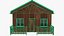 wood cabin house 3D model
