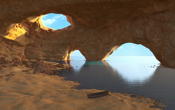 3D model Benagil Cave Portugal