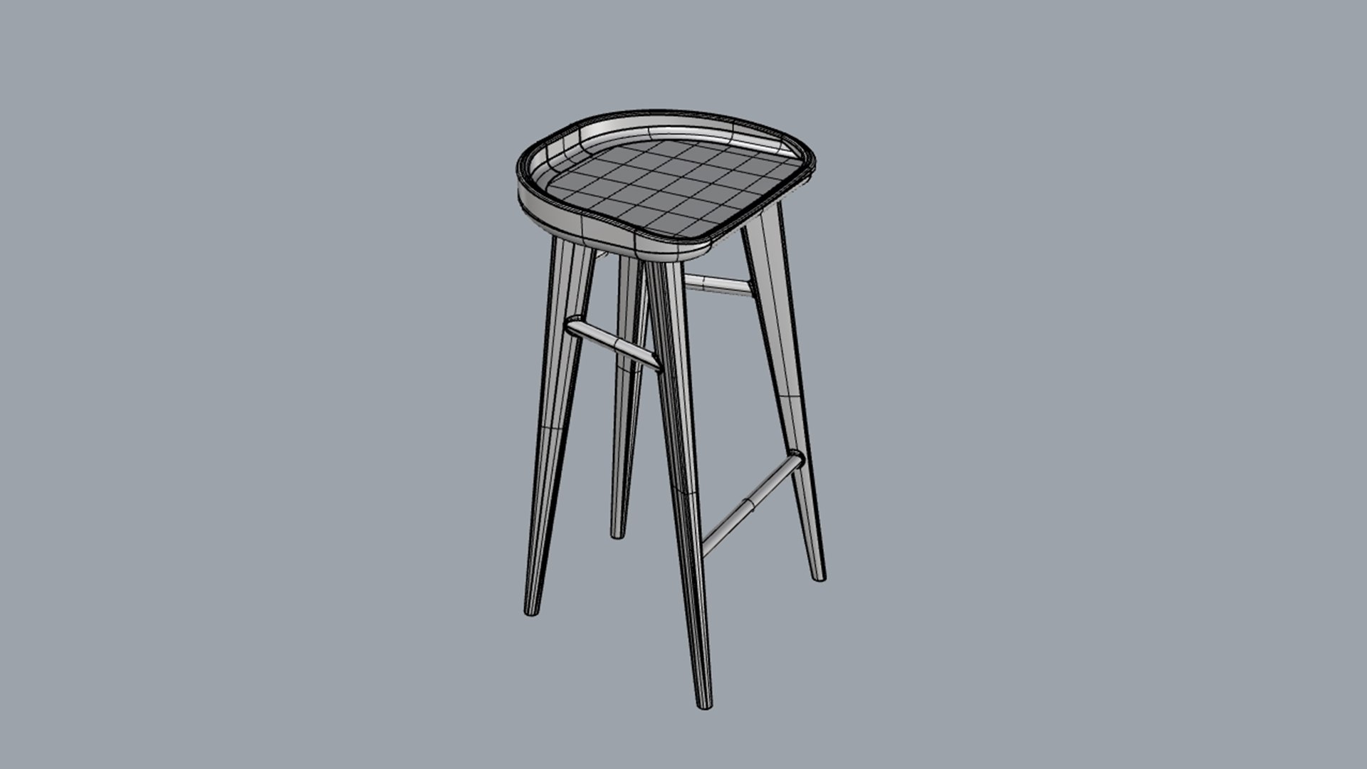 Wooden Bar Stool 3D model TurboSquid 1951924