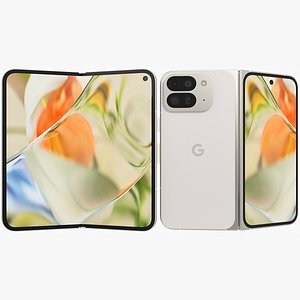 Google Pixel 9 Pro Fold Porcelain Animated 3D
