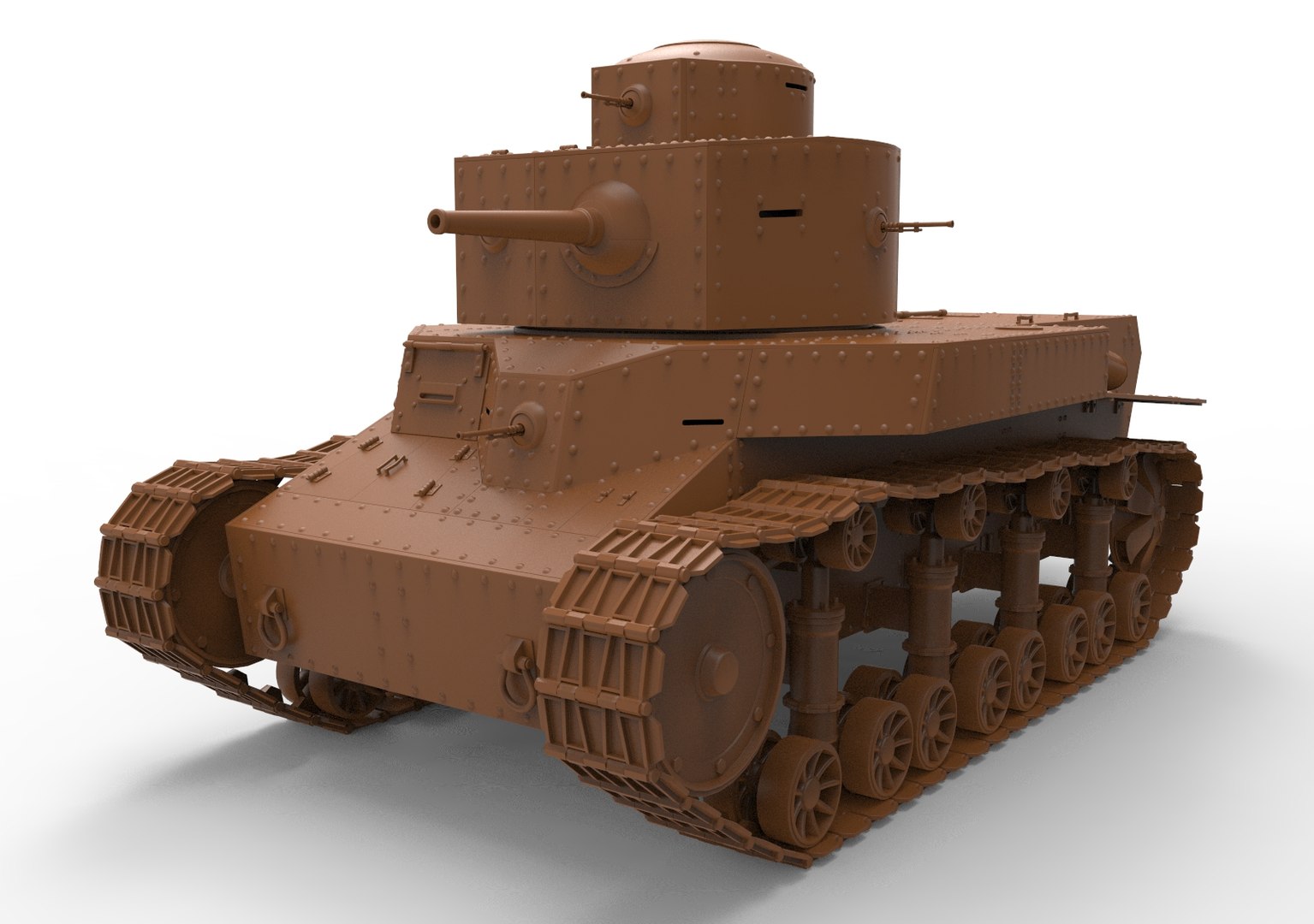 Soviet T-24 3D Model - TurboSquid 1395955