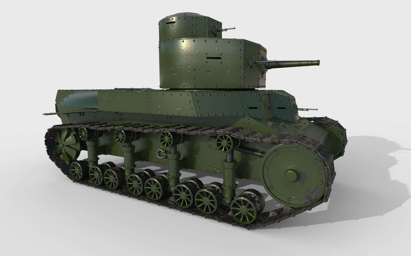 Soviet T-24 3D Model - TurboSquid 1395955