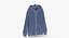 Zipper Hooded Sweatshirt Hanging Male Pocket Blank White and Branded Heather