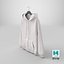 Zipper Hooded Sweatshirt Hanging Male Pocket Blank White and Branded Heather