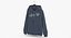 Zipper Hooded Sweatshirt Hanging Male Pocket Blank White and Branded Heather