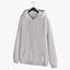 Zipper Hooded Sweatshirt Hanging Male Pocket Blank White and Branded Heather