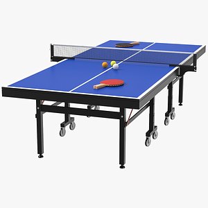 Ping Pong Table Set 02 3D model