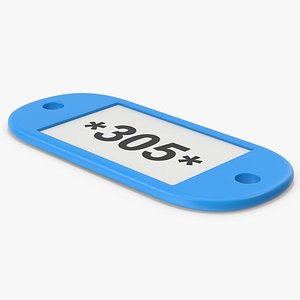 Hotel Room Key Number Tag model