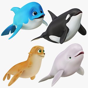 Cartoon Show Aquatic Creatures