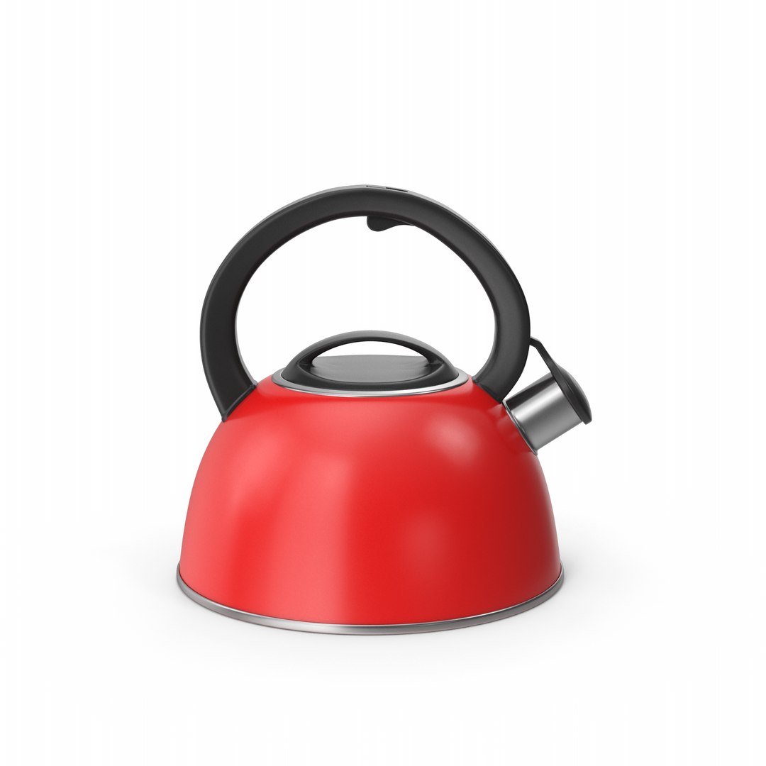 3D Red Tea Kettle Model TurboSquid 1893645