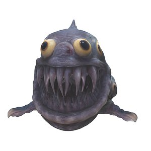 3D Ugly frog-like eye monster