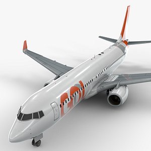 3D model boeing 737-8 gol linhas