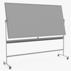 3D Office Magnetic Whiteboard on Wheels model