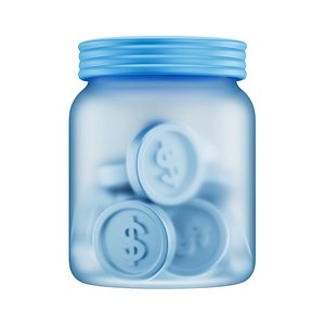 Coin Dollar Jar Icon