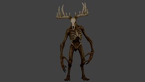 3D Skeletal Forest Wendigo model
