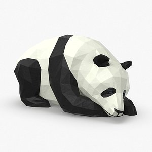 3D panda---lying