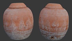 Terracotta Water Jar Scan 3D model