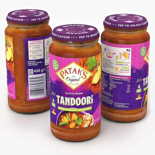 Pataks Tandoori Glas 450g 2023 3D-Modell - TurboSquid 2120955