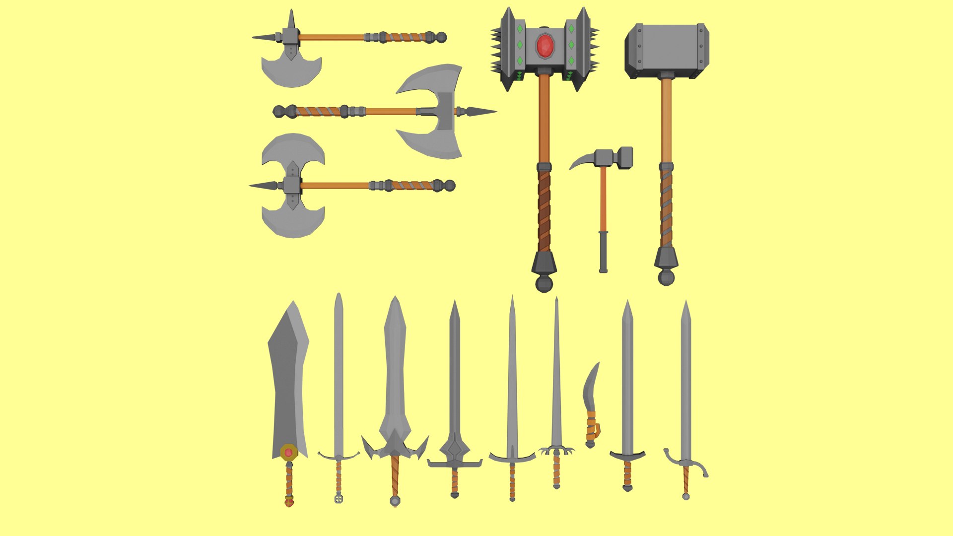 3D weapon pack https://p.turbosquid.com/ts-thumb/O4/e3Xo05/Vv/lpp_all/jpg/1613085512/1920x1080/fit_q87/2e53db37758c108da734d877df5113b324204976/lpp_all.jpg