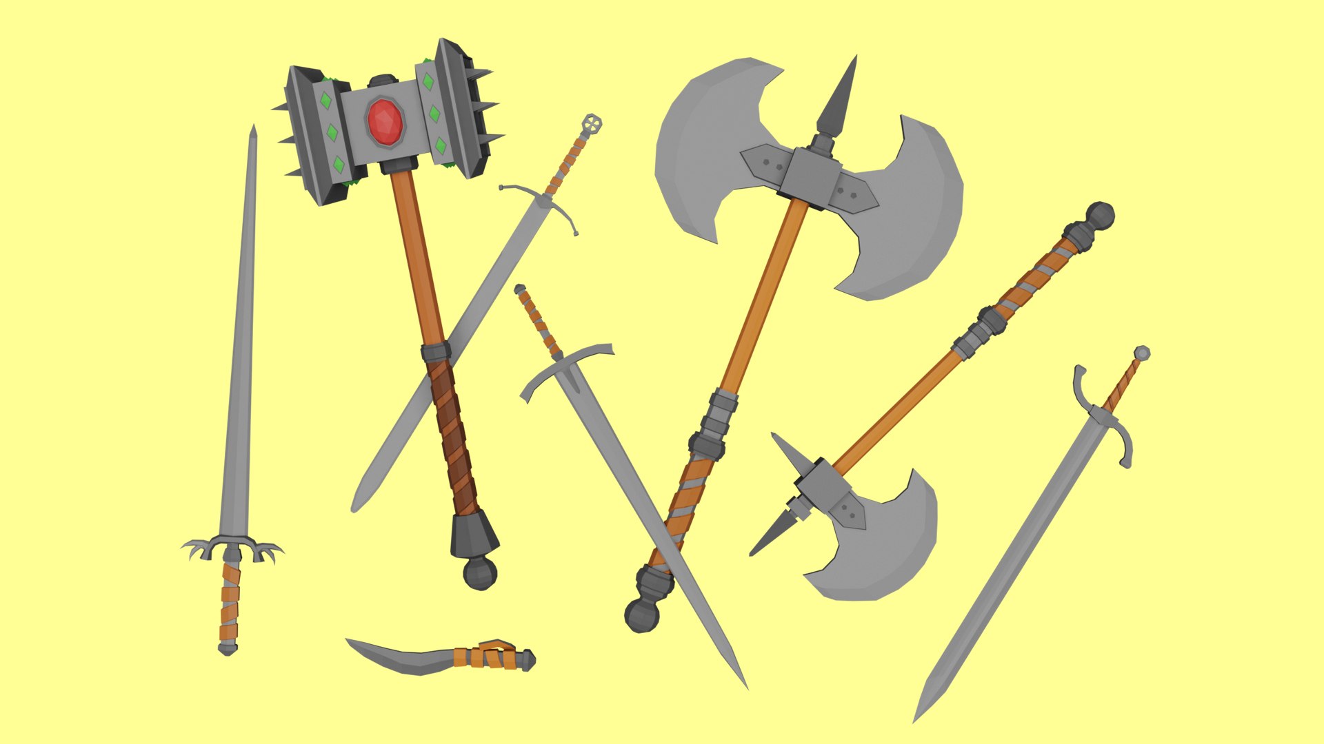 3D weapon pack https://p.turbosquid.com/ts-thumb/O4/e3Xo05/oz/lpp_mix/jpg/1613085515/1920x1080/fit_q87/446c05b1495120acf06e7e25735be7b0851ff0e2/lpp_mix.jpg