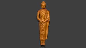 3D Buddha Asian Stand Action2