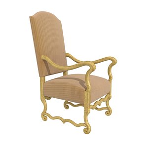 Custom made classic chair 3D model