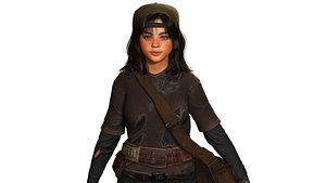 AAA 3D REALISTIC CHARACTER -TEENAGE GIRL SURVIVOR APOCALYPTIC 01 model