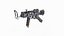 3D Future sci-fi style submachine gun model