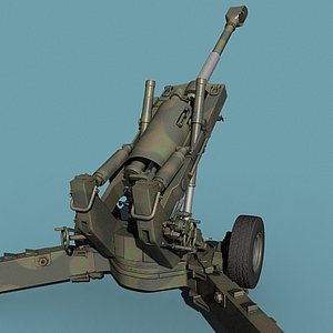 3d model american howitzer