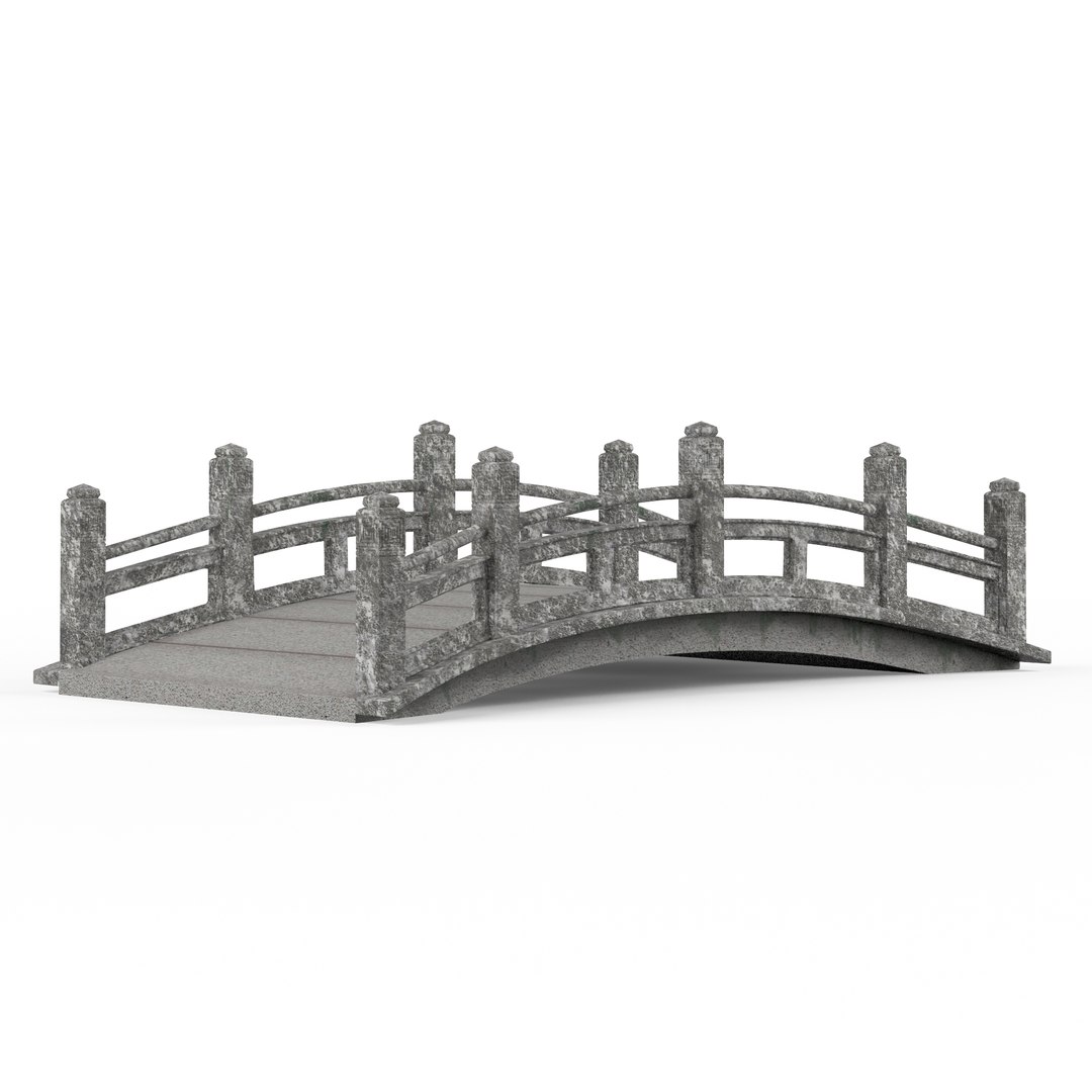 3d Stone Bridge Model