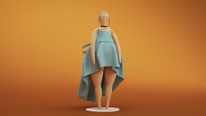 Fat Tilda Doll 3D model