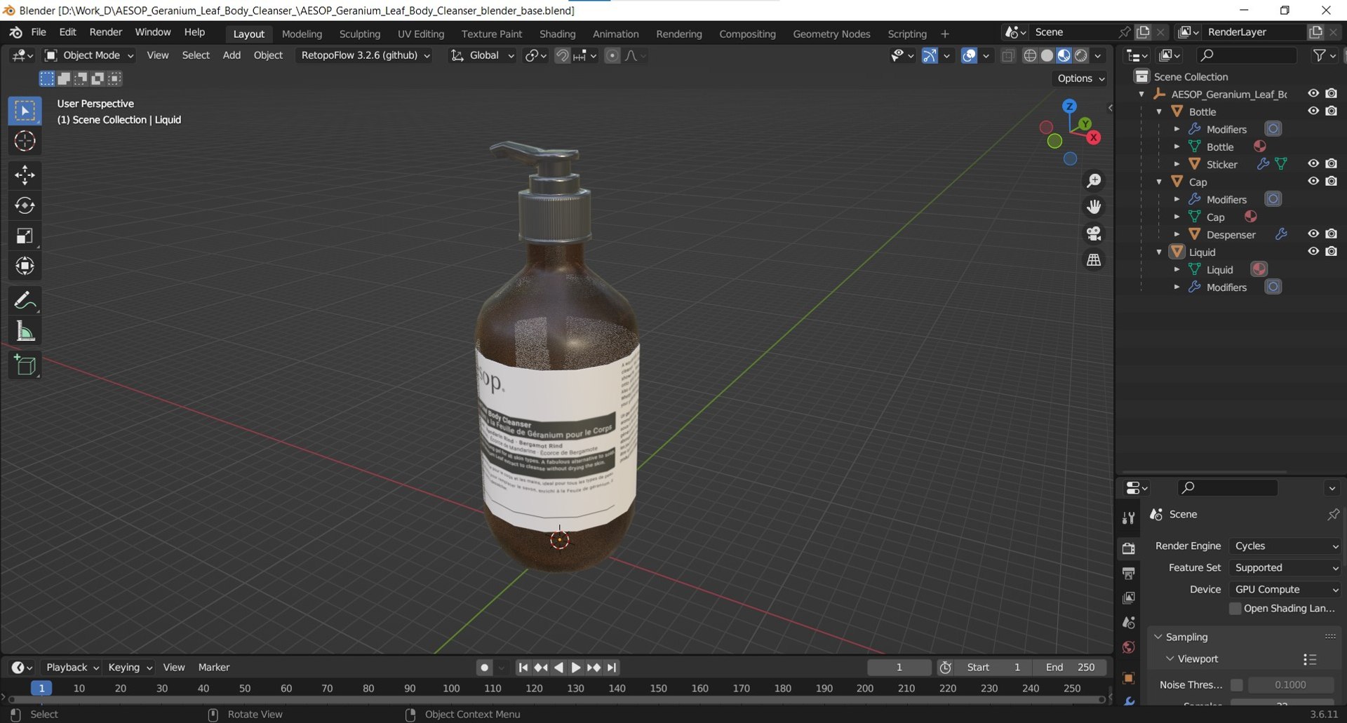 AESOP Geranium Leaf Body Cleanser 3D model https://p.turbosquid.com/ts-thumb/O4/sWBhNJ/R3/aesop_geranium_leaf_body_cleanser_1001/jpg/1754843916/1920x1080/fit_q87/1298ddd6b6ce16b3fe6d10b499939bbd220da642/aesop_geranium_leaf_body_cleanser_1001.jpg