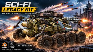 Heavy Assault Rover Sci fi Military Vehicle