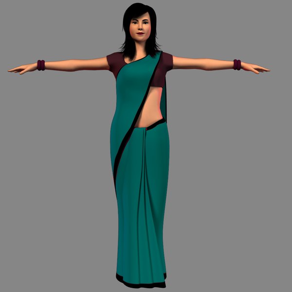 3D indian girl model