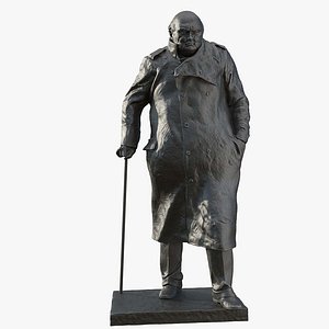 Winston Churchill Statue 3D model