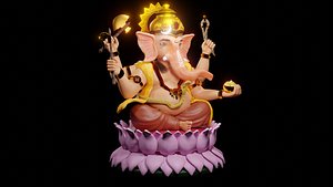 Lord Ganesha  semi rigged model 3D