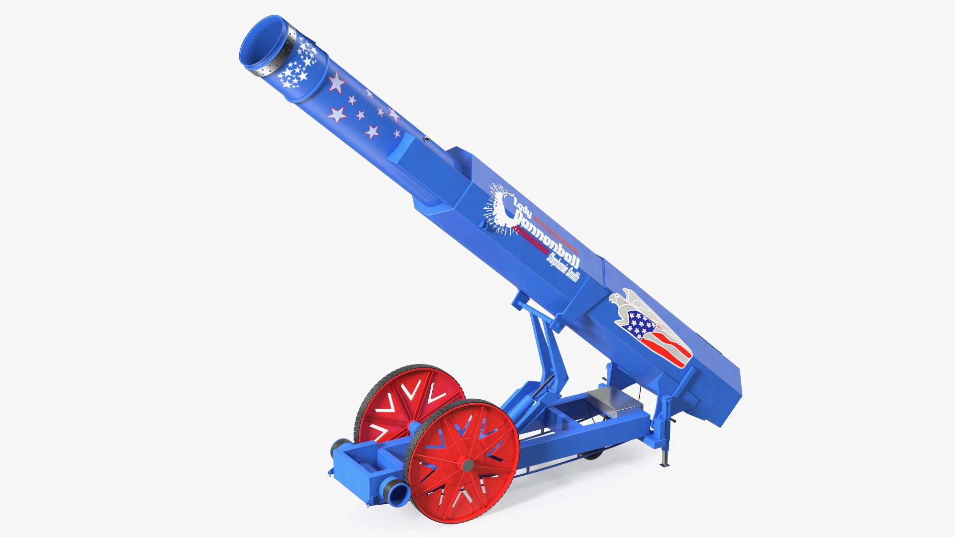 Human Cannonball Blue Rigged 3D model preview